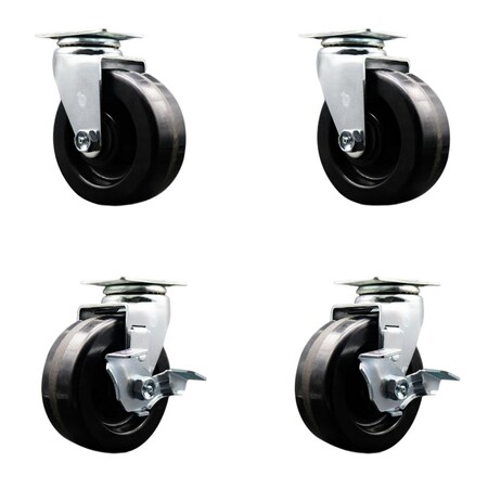 Service Caster Tool Box Caster Wheel Set 5'' Phenolic Swivel Casters, 4PK TOOL-SCC-20S520-PHB-2-TLB-2
